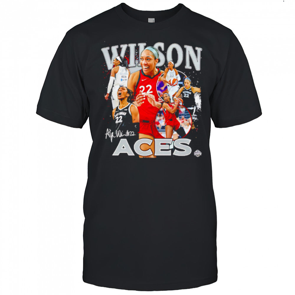 A’ja Wilson Las Vegas Aces WNBA All Star signature shirt