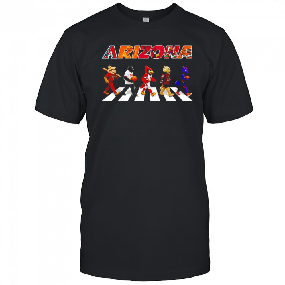 Arizona sports mascot Abbey Road cross road shirt
