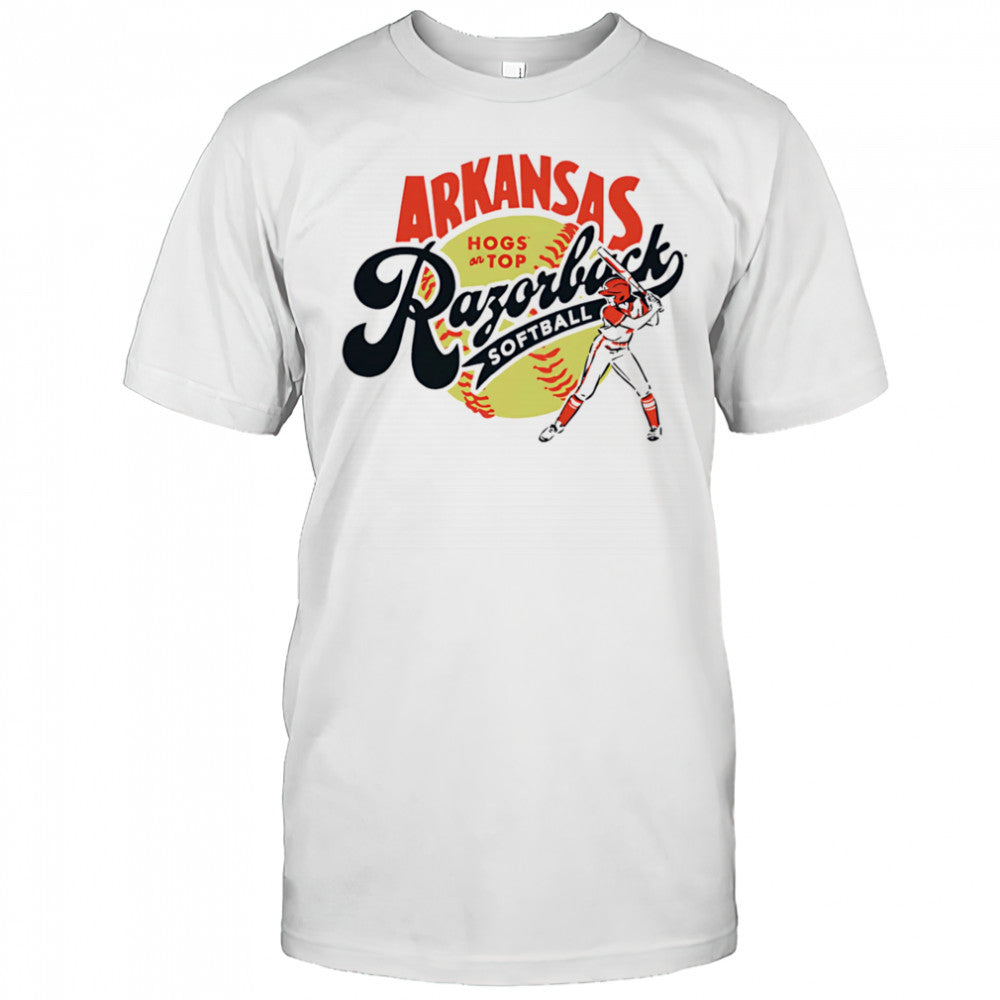 Arkansas Razorbacks Softball Hogs on top shirt