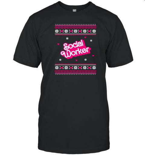 Barbie Social Worker Christmas 2024 T Shirt