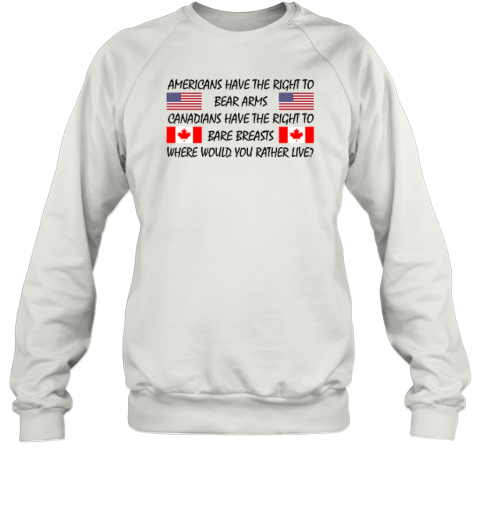 Americans Have The Right To Bear Arms Canadians Sweatshirt