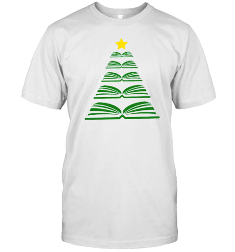 Book Christmas Tree Teacher T Shirt