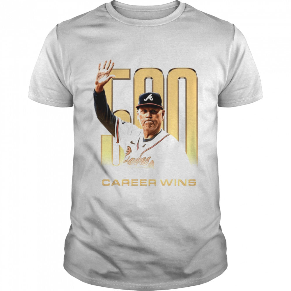 Brian Snitker Atlanta Braves 500 Win World Champion manager shirt