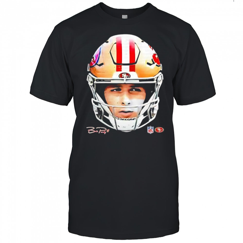 Brock Purdy San Francisco 49ers football helmet head player signature shirt