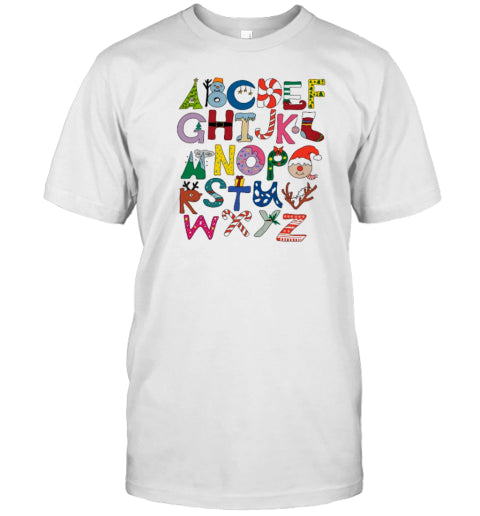 Christmas Alphabet Teacher T Shirt