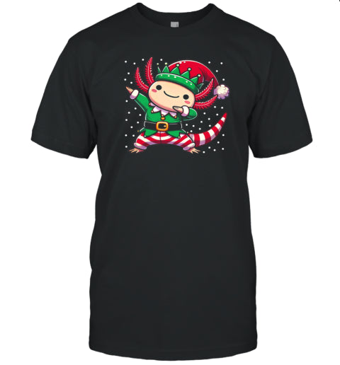 Christmas Axolotl Elf Funny Axolotl Lover T Shirt