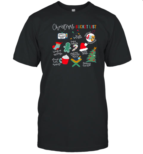 Christmas Bucket List Teacher T Shirt