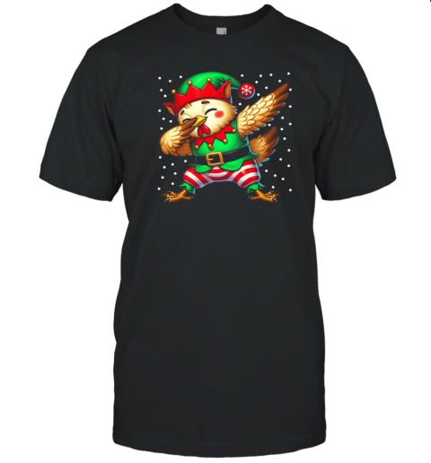 Christmas Chicken Elf Funny Chicken Lover Farmer T Shirt