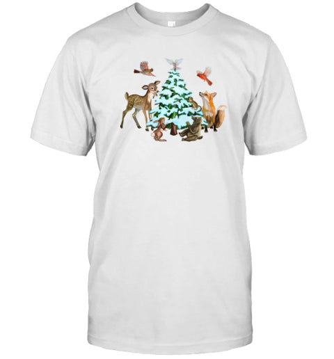 Christmas Woodland Animals Of The Forest T Shirt