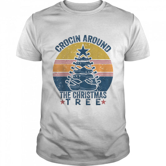 Crocin Around The Christmas Tree Vintage Xmas T Shirt