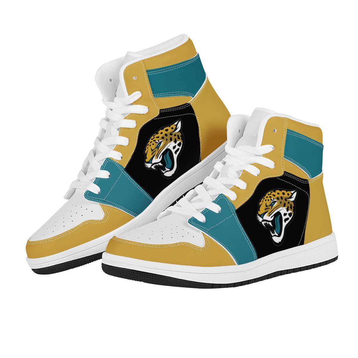 Customize Jacksonville Jaguars High Top Leather Sneakers Casual Shoes Wzx0136Z92
