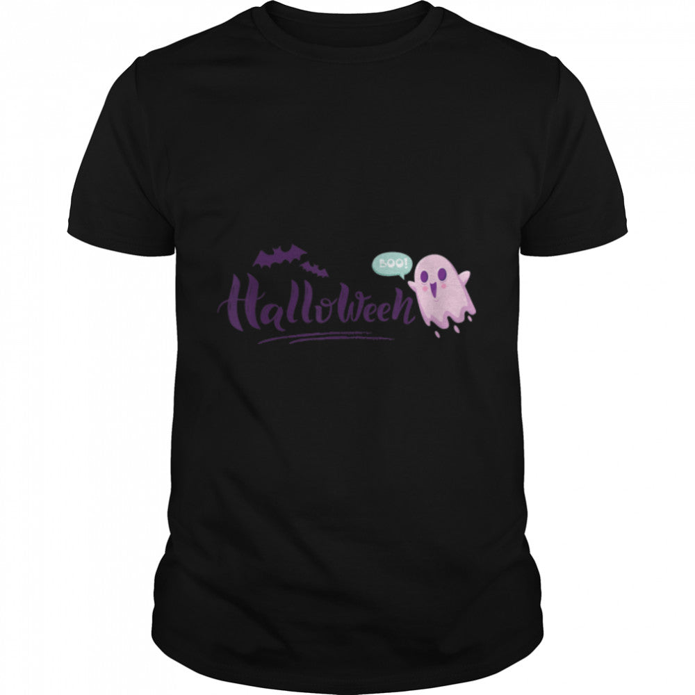 Cute Boo Halloween Bat Witches Spooky Halloween Night Gift T Shirt B0B9SL9196