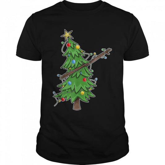 Dabbing Christmas Tree Cool Funny Xmas Dab Dance Christmas T Shirt B0B7DY497T