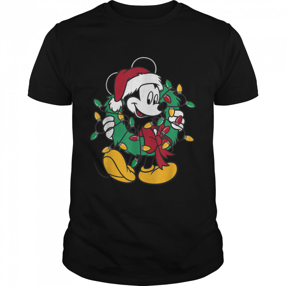 Disney Mickey Mouse Christmas Lights T Shirt