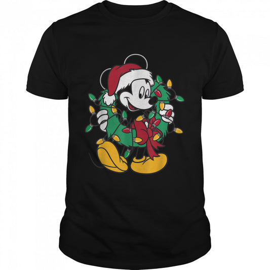 Disney Mickey Mouse Christmas Lights T Shirt