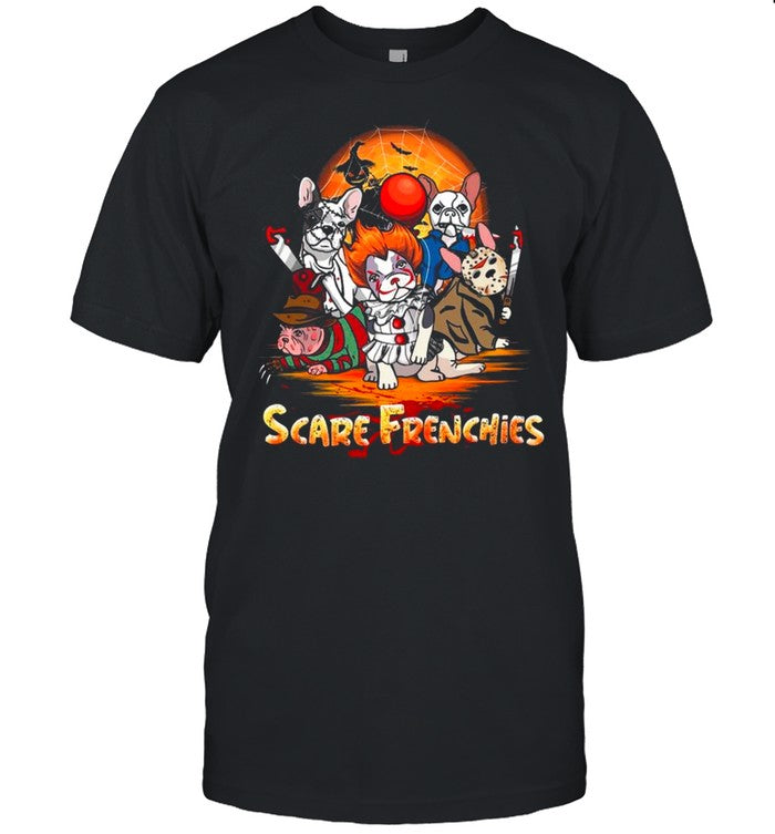 French Bulldog Cosplay Horror Characters Scare Frenchies Halloween shirt