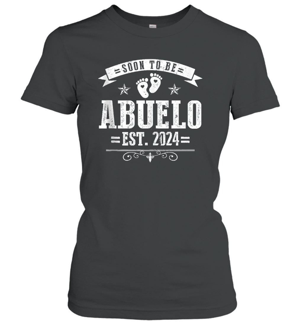 Gender Reveal Soon To Be Abuelo Est 2024 Fathers Day Gifts Womens T Shirt