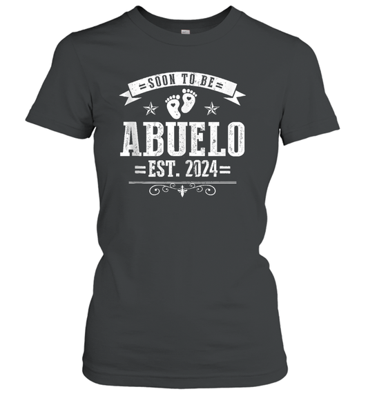 Gender Reveal Soon To Be Abuelo Est 2024 Fathers Day Gifts Womens T Shirt