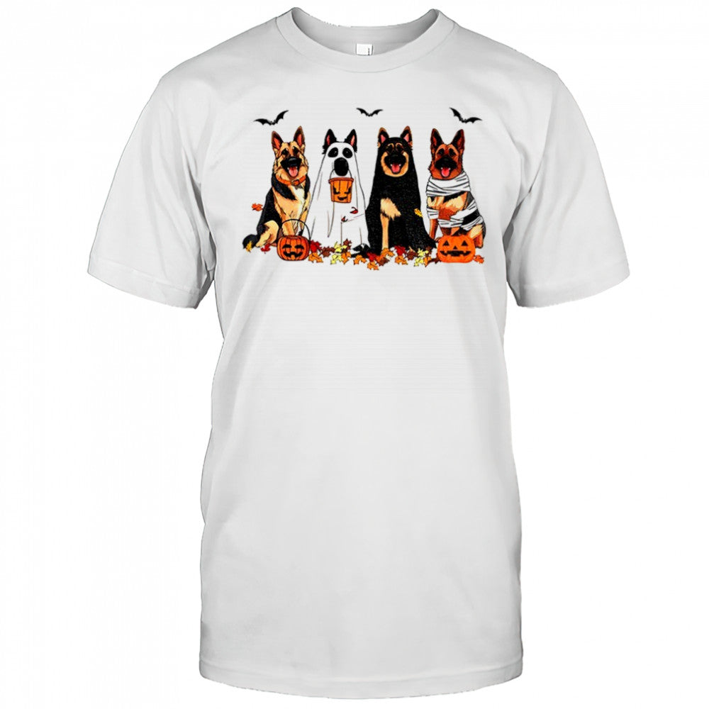 German shepherd Ghost Halloween shirt