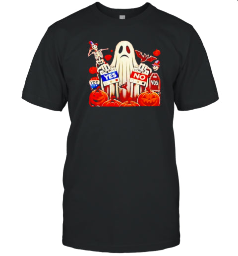 Ghosts Vote Yes Democrats No Republicans Halloween T Shirt