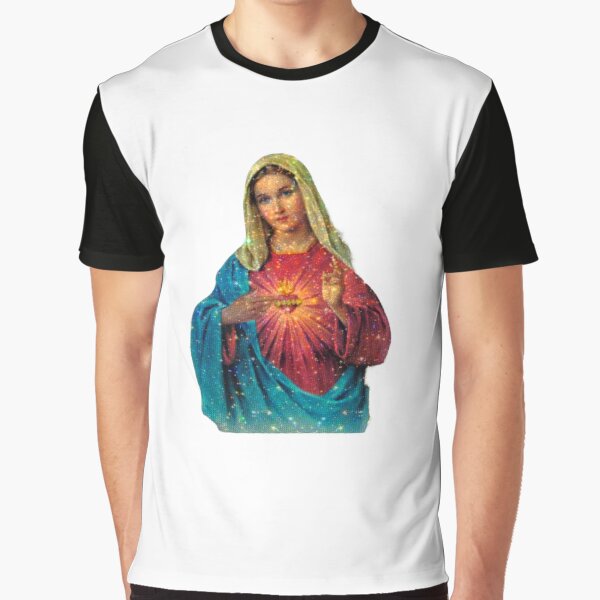 Glittery Holy Mary Graphic T-Shirt for Sale by 64R613