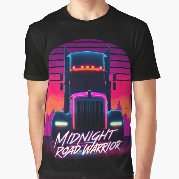 "Midnight Road Warrior, gift for truck driver, trucker dad" Graphic T-Shirt for Sale by mwebba2005
