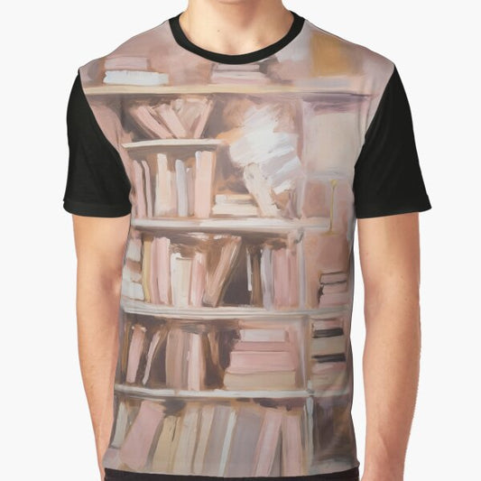 Coquette aesthetic vintage painting of a books Graphic T-Shirt for Sale by CoquetteArt