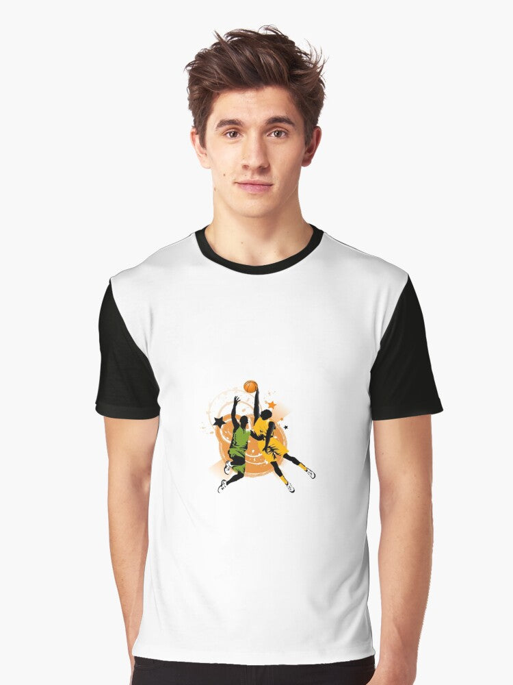 Basketball Player Art Mba Art Graphic T-shirt | Premium Basketball Jersey | Fan Edition Apparel