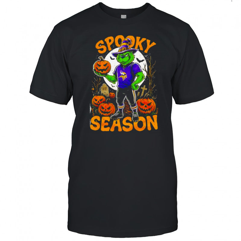 Grinch Minnesota Vikings NFL Spooky Season Halloween shirt