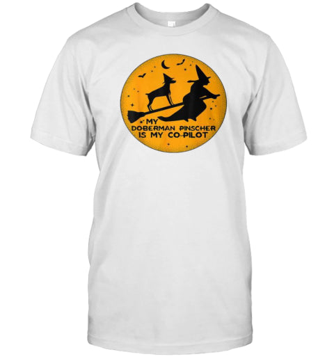 Halloween My Doberman Pinscher Is My Co Pilot T Shirt