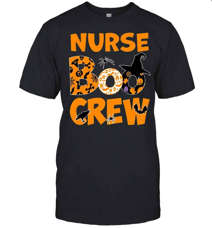Halloween Nurse Boo Crew Witch T shirt