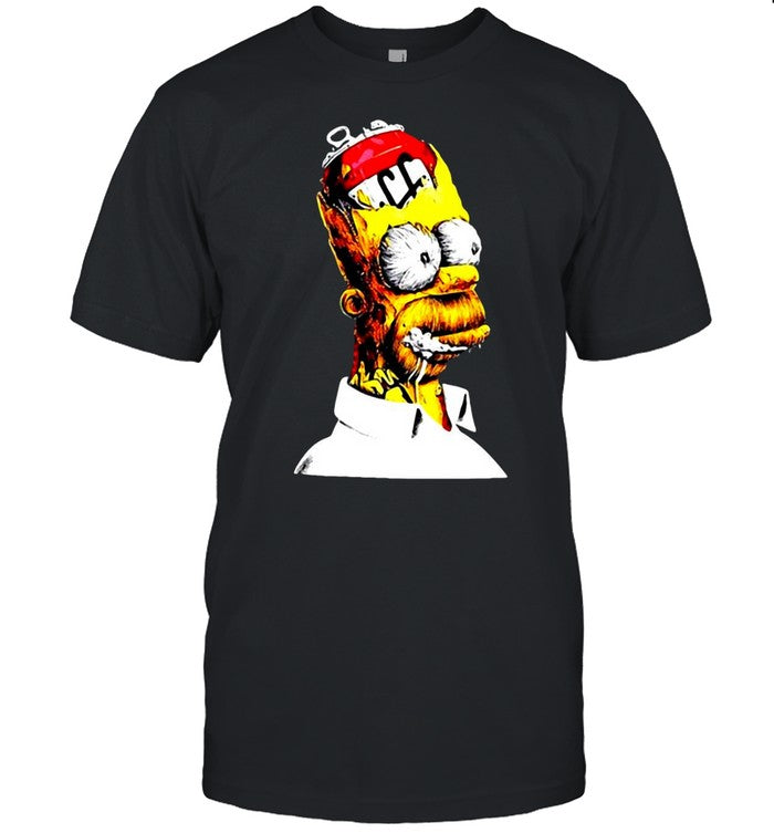 Homer Simpson With Beer 2D Multicolor T shirt