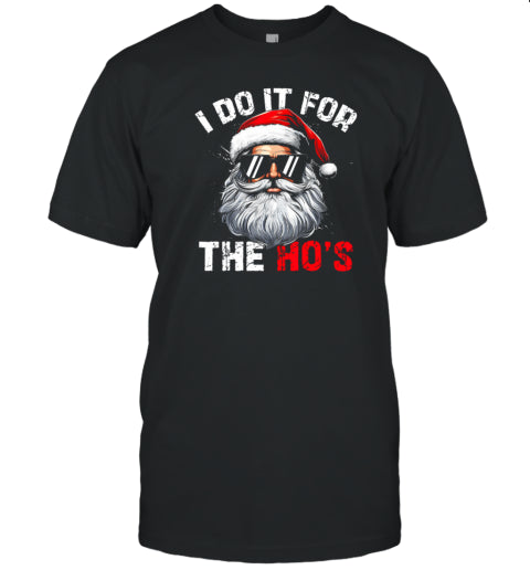 I Do It For The Hos Funny Inappropriate Christmas Santa Face Essential T Shirt