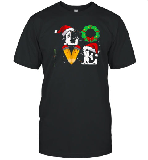 I Love Christmas Teacher T Shirt
