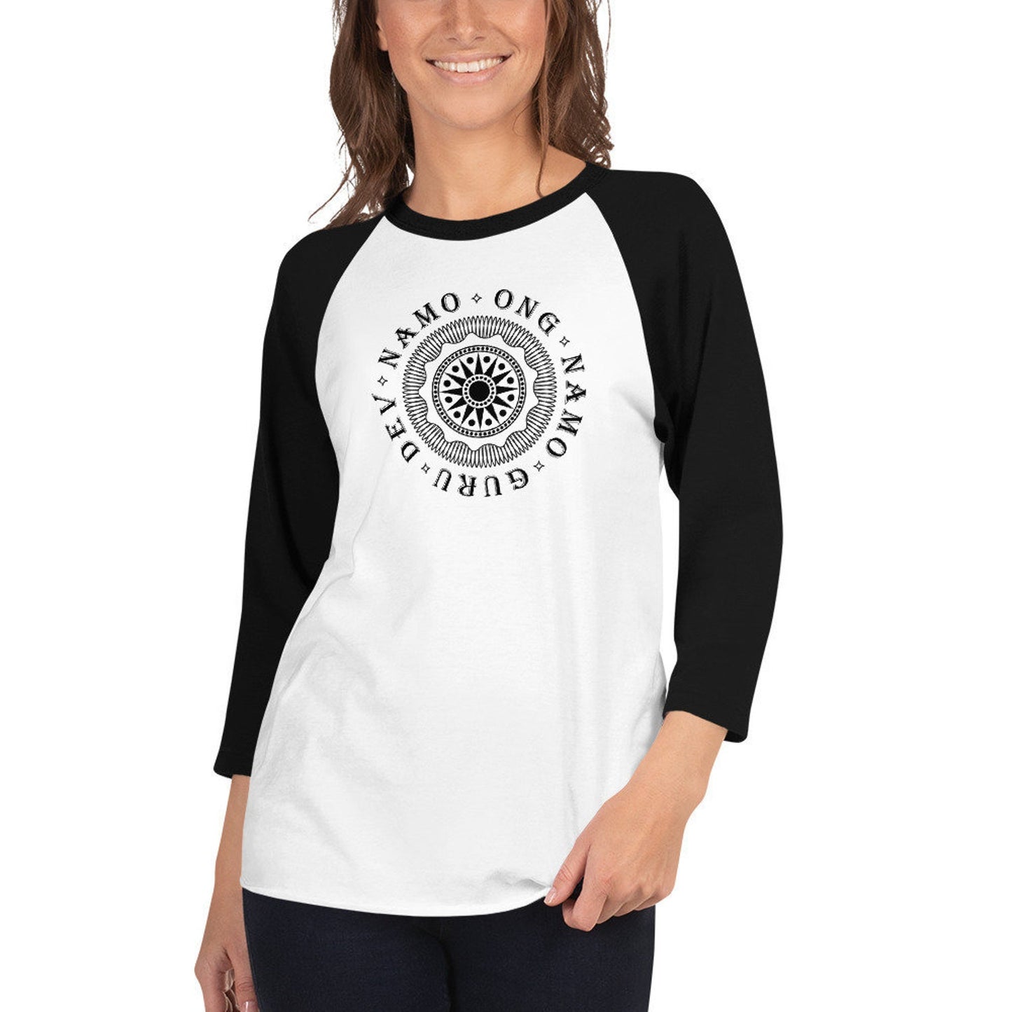 Kundalini Yoga Shirt Ong Namo Guru Dev Namo Meditation Tshirt Mindfulness Mantra Yogi Clothing Raglan Shirt Gift