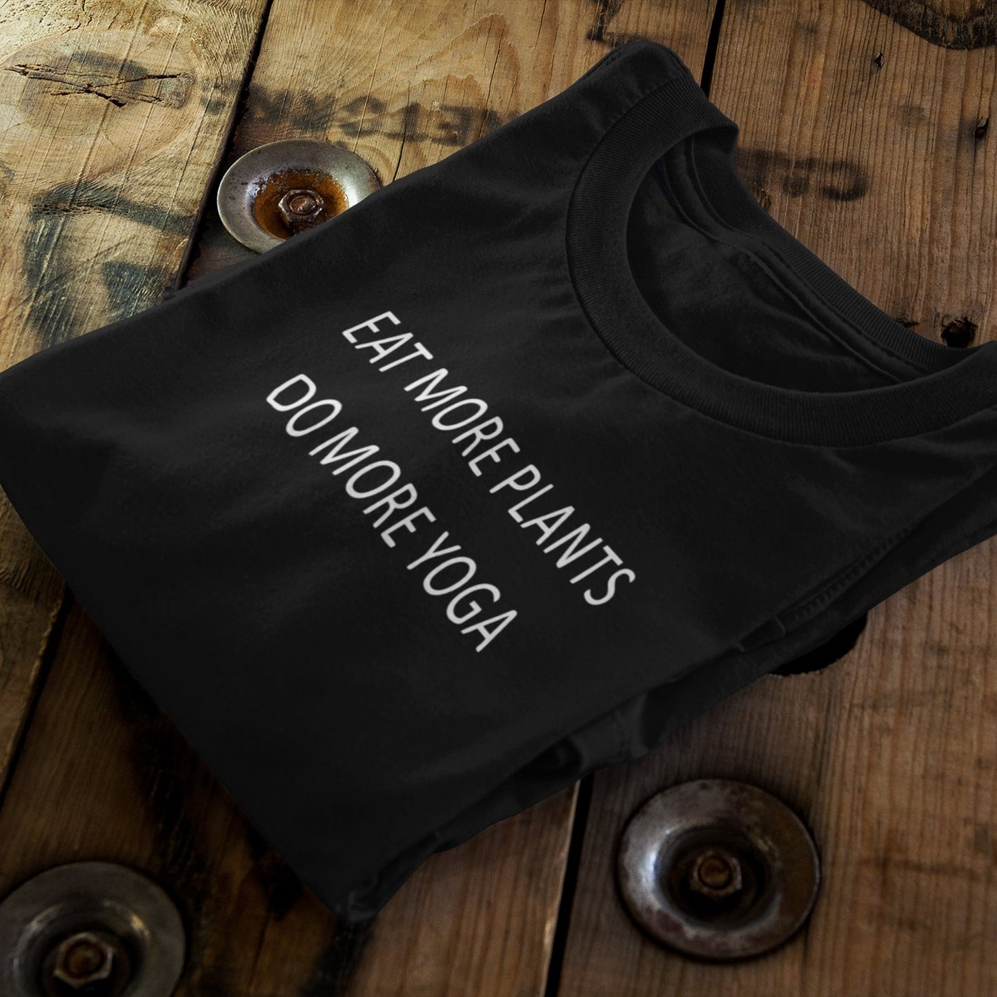 Eat More Plants Do More Yoga || Organic Cotton || Ethical Unisex T-Shirt Adult Kids Tee