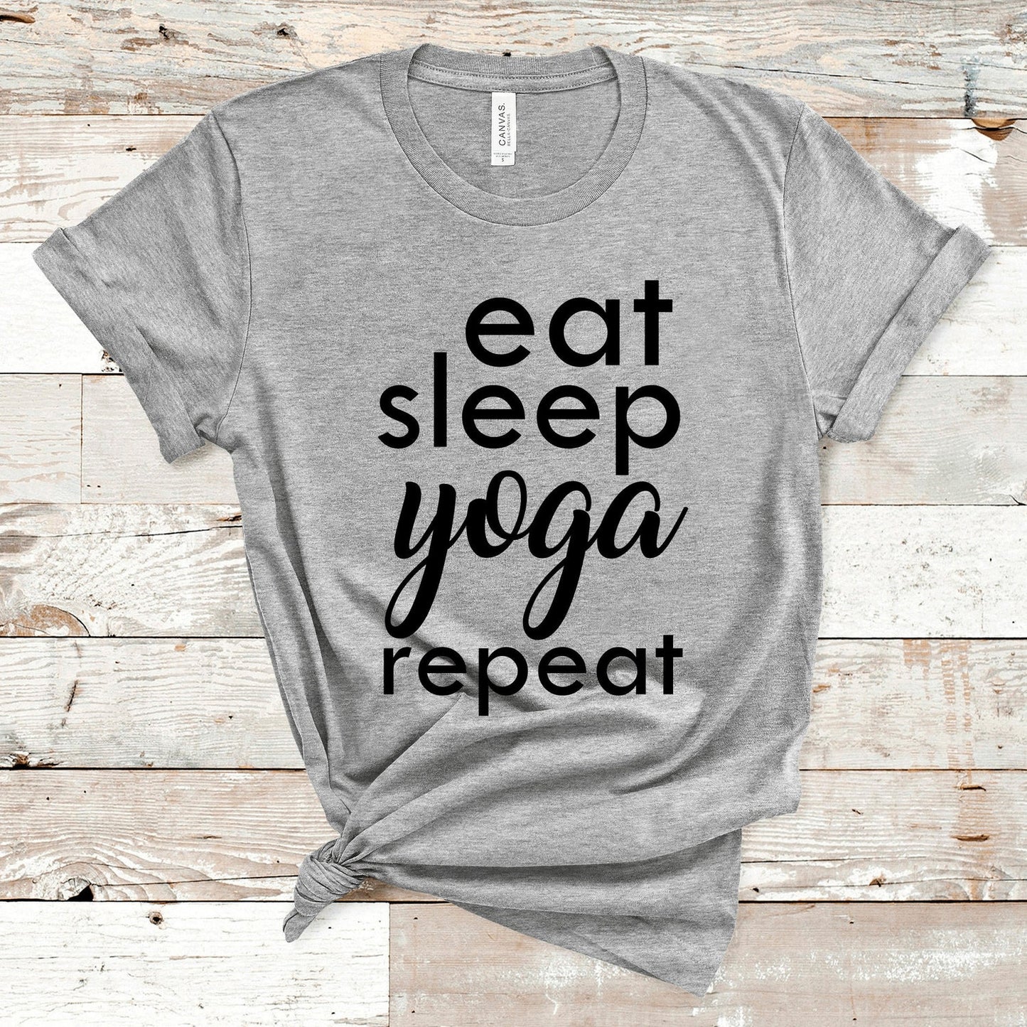 Eat Sleep Yoga Repeat Shirt | Yoga Lover Meditation Men Women Gifts Tee