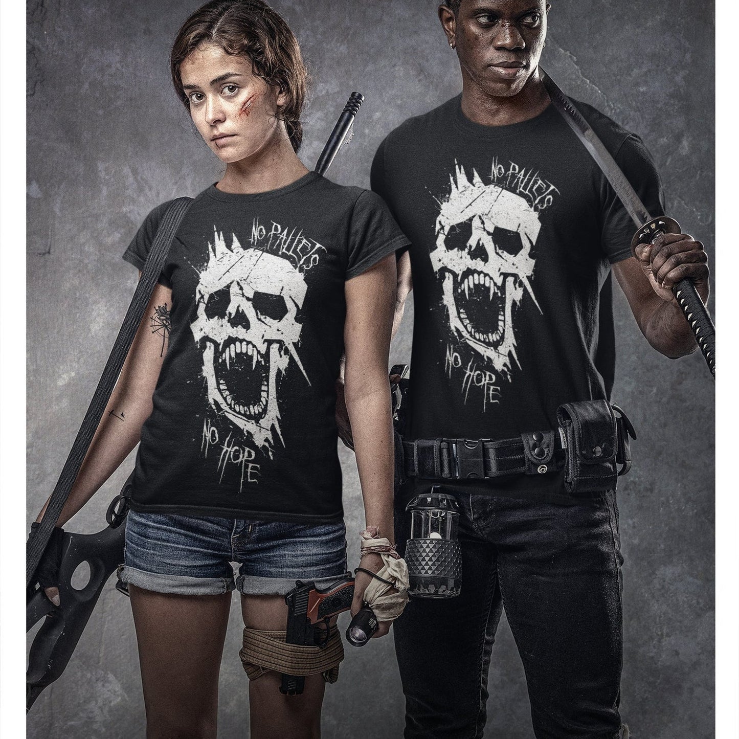 No Pallets No Hope T-Shirt | DBD Survivor Skull Tee | Short-Sleeve Unisex Shirt