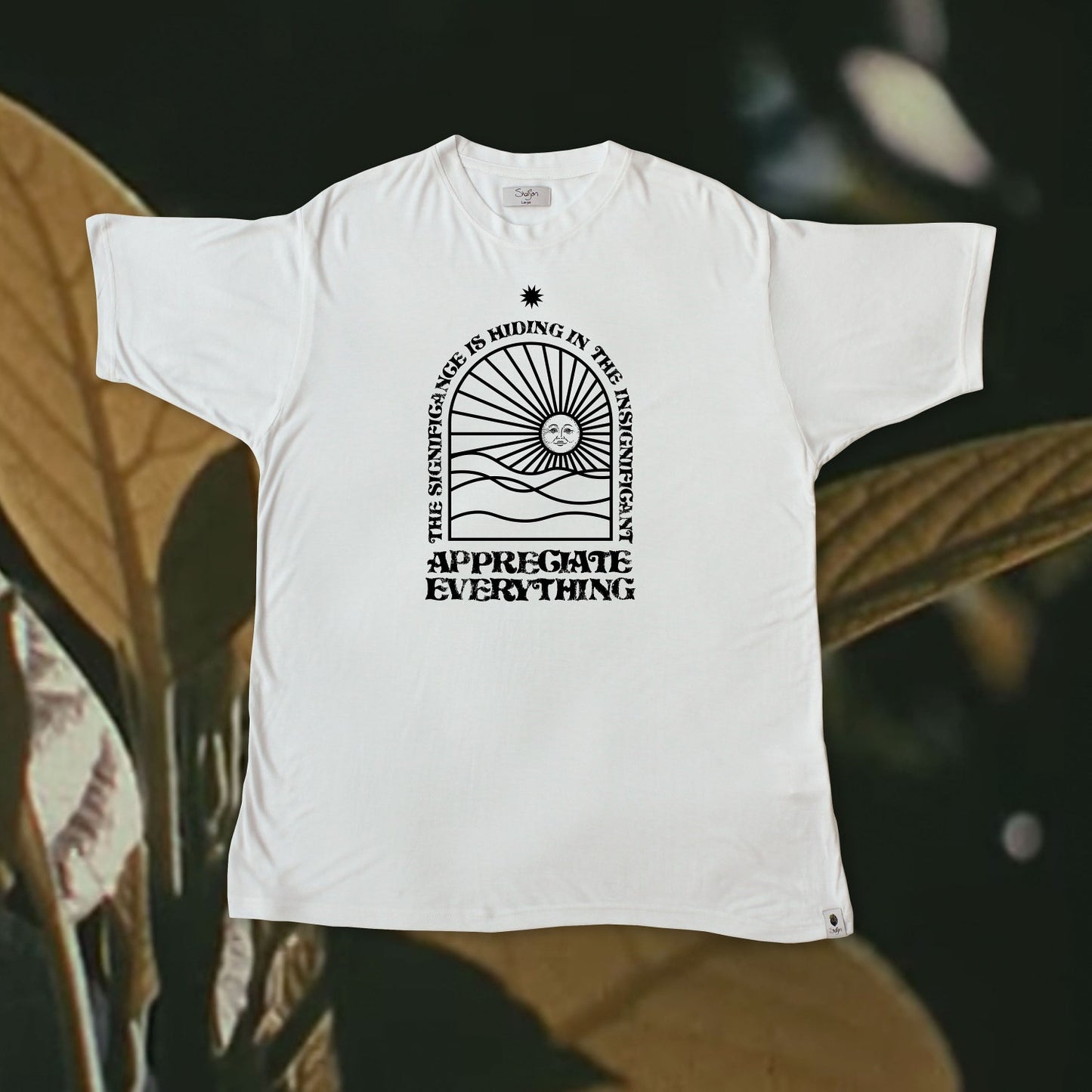 Appreciate Everything Tshirt: Spiritual Eckhart Tolle Quote Boho Style Yoga Meditation Tee