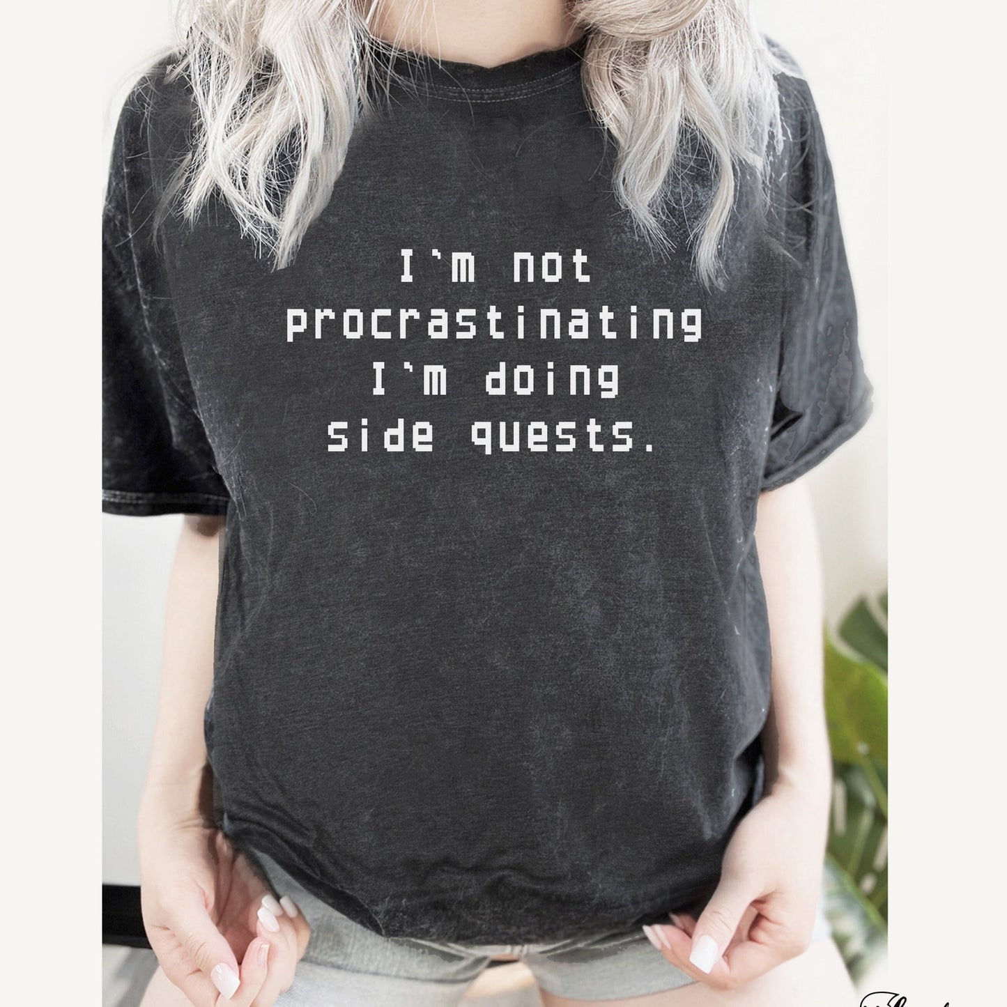 Procrastination Side Quest T-Shirt | Funny RPG Gamer Tee | Gift For Gamers