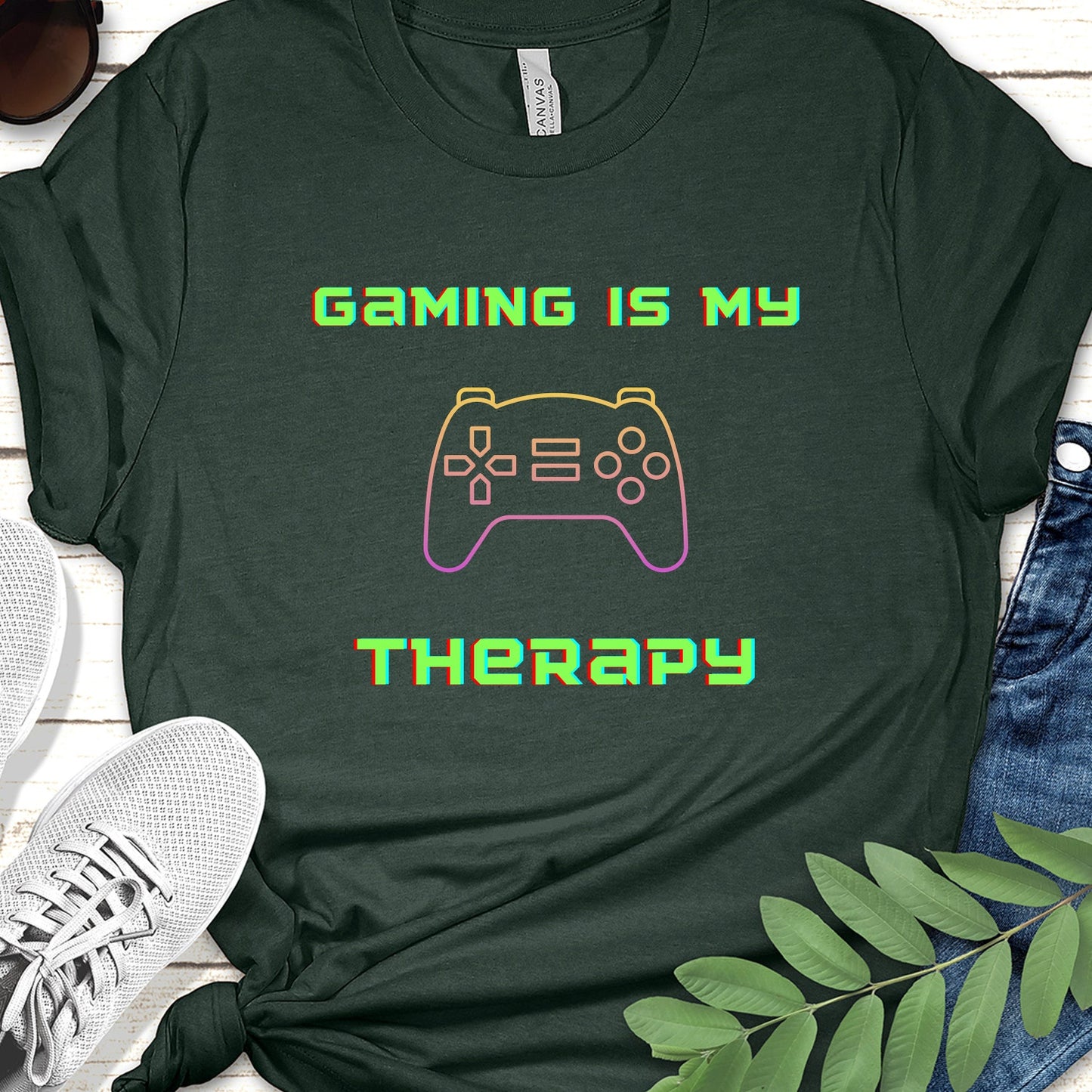 Gaming is my Therapy T-Shirt: Funny Gamer Tee