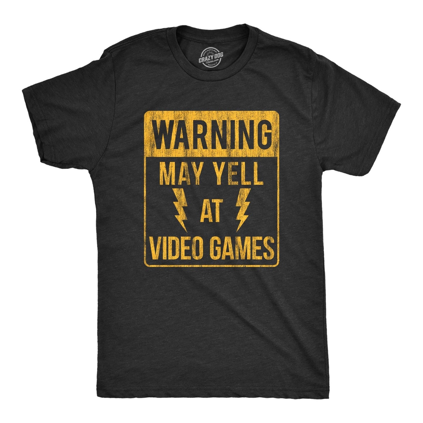 Warning May Yell At Video Games Shirt | Funny Gamer Gift | Vintage Gaming Apparel