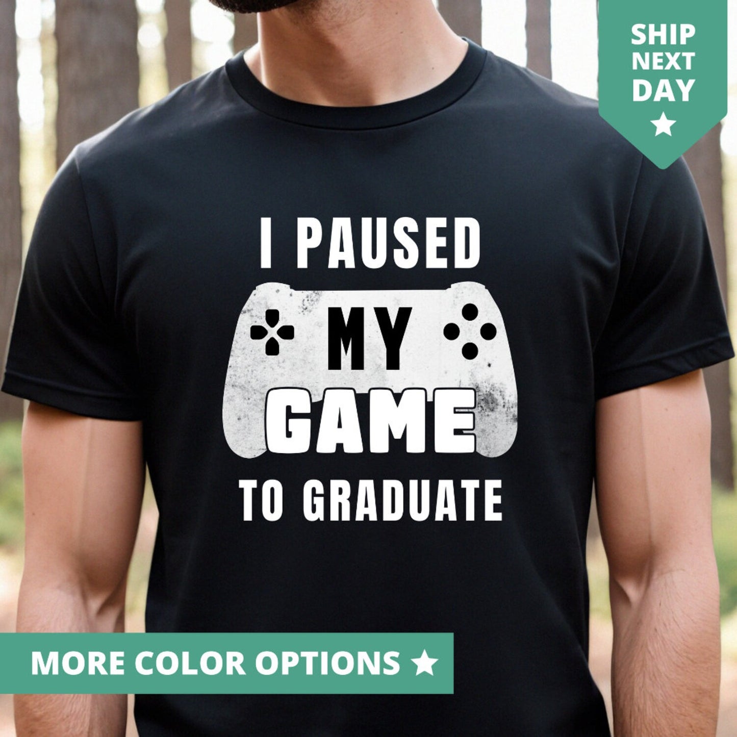 I Paused My Game To Be Here Shirt, Funny Gaming TShirt for Men, Dad Gaming T Shirt, Fathers Day Gift from Daughter, Dad Gaming Tee from Wife