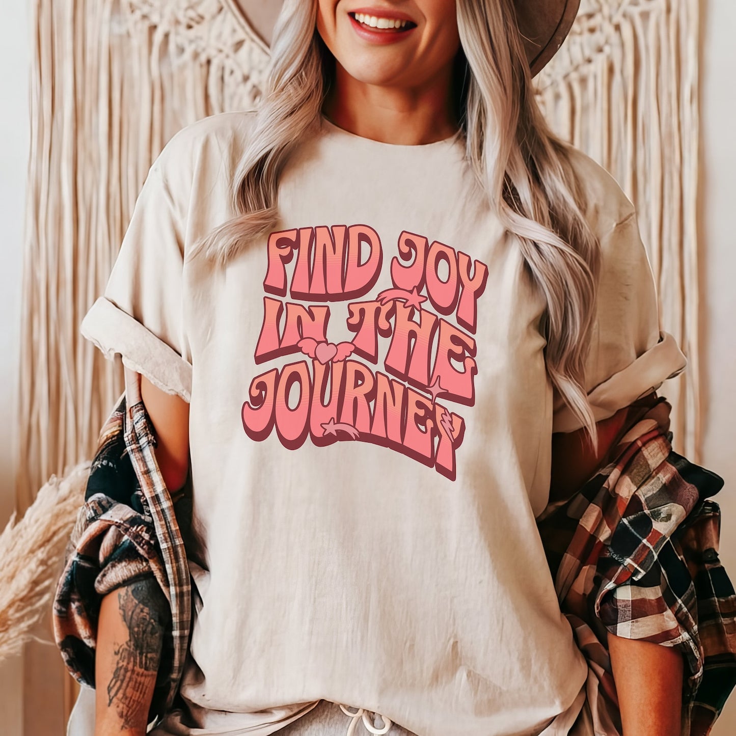 Find Joy In The Journey Shirt | Yoga Inspirational Motivational Women's Positive Vibes Lover Gift Tee