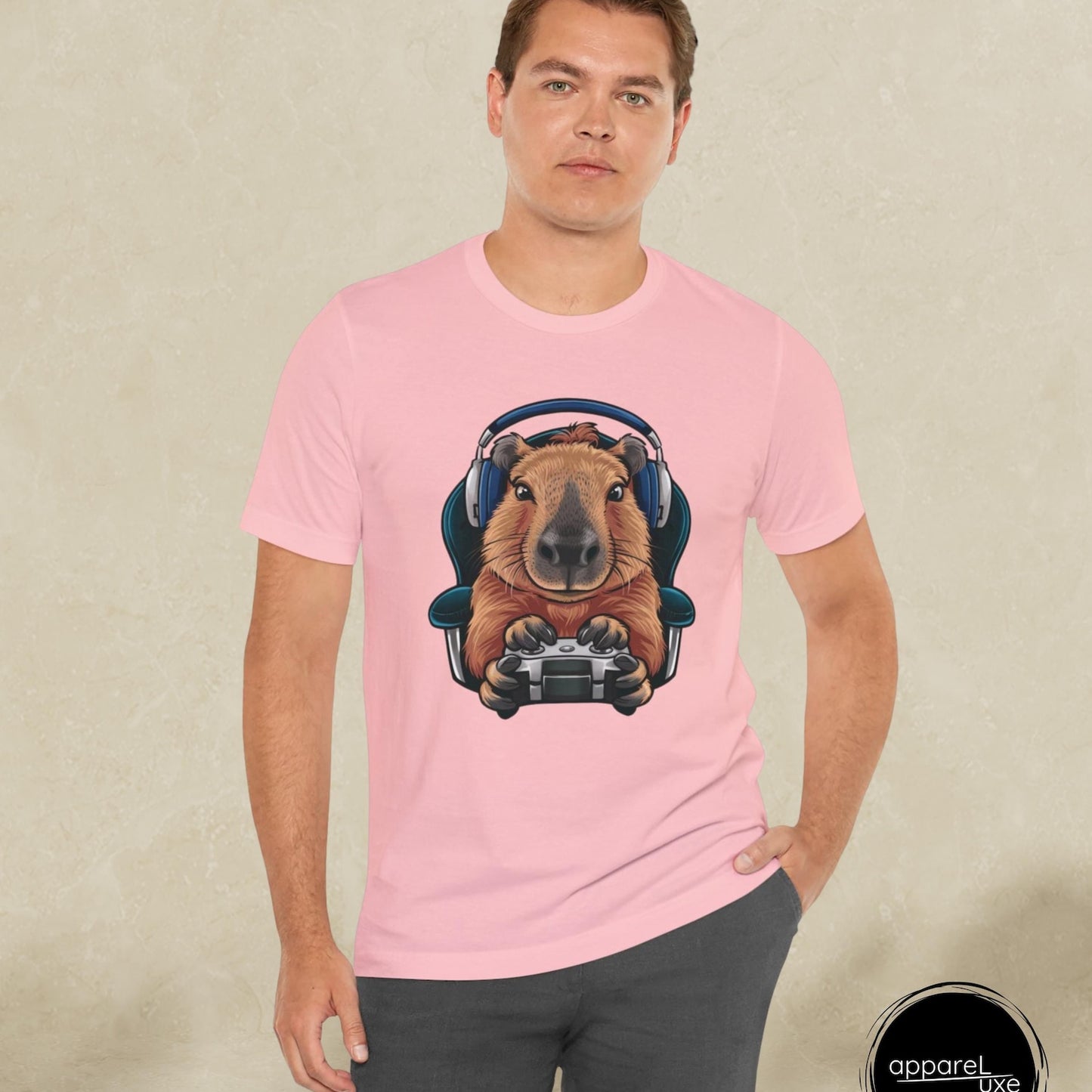Gamer Capybara Shirt | Funny Animal Gaming T-shirt | Cute Rodent Geek Gift