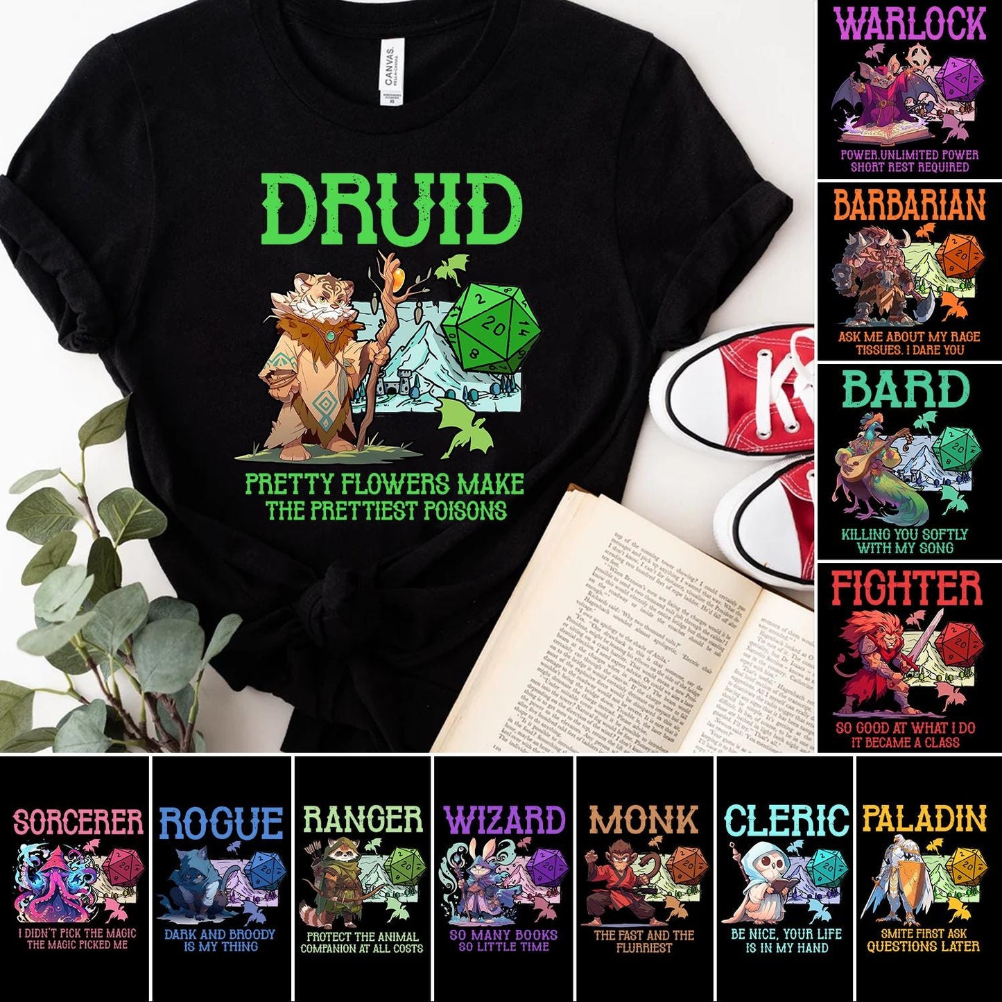 ADHD DnD Cat Shirt | Funny Mental Health DM Gift | TTRPG Role Play Tee