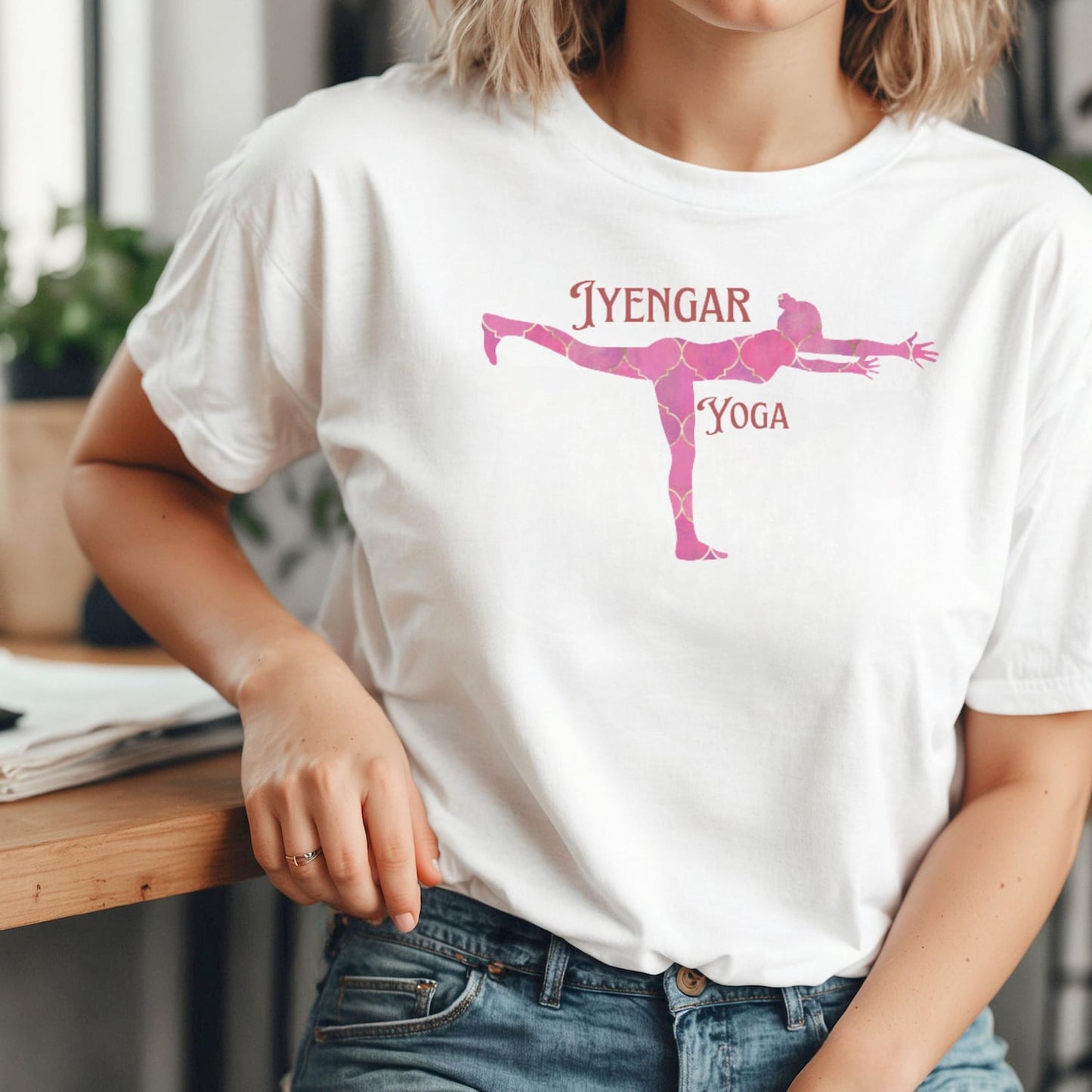 Iyengar Yoga Design Gift Tee Mum Best Friend Birthday Christmas Gift Tee