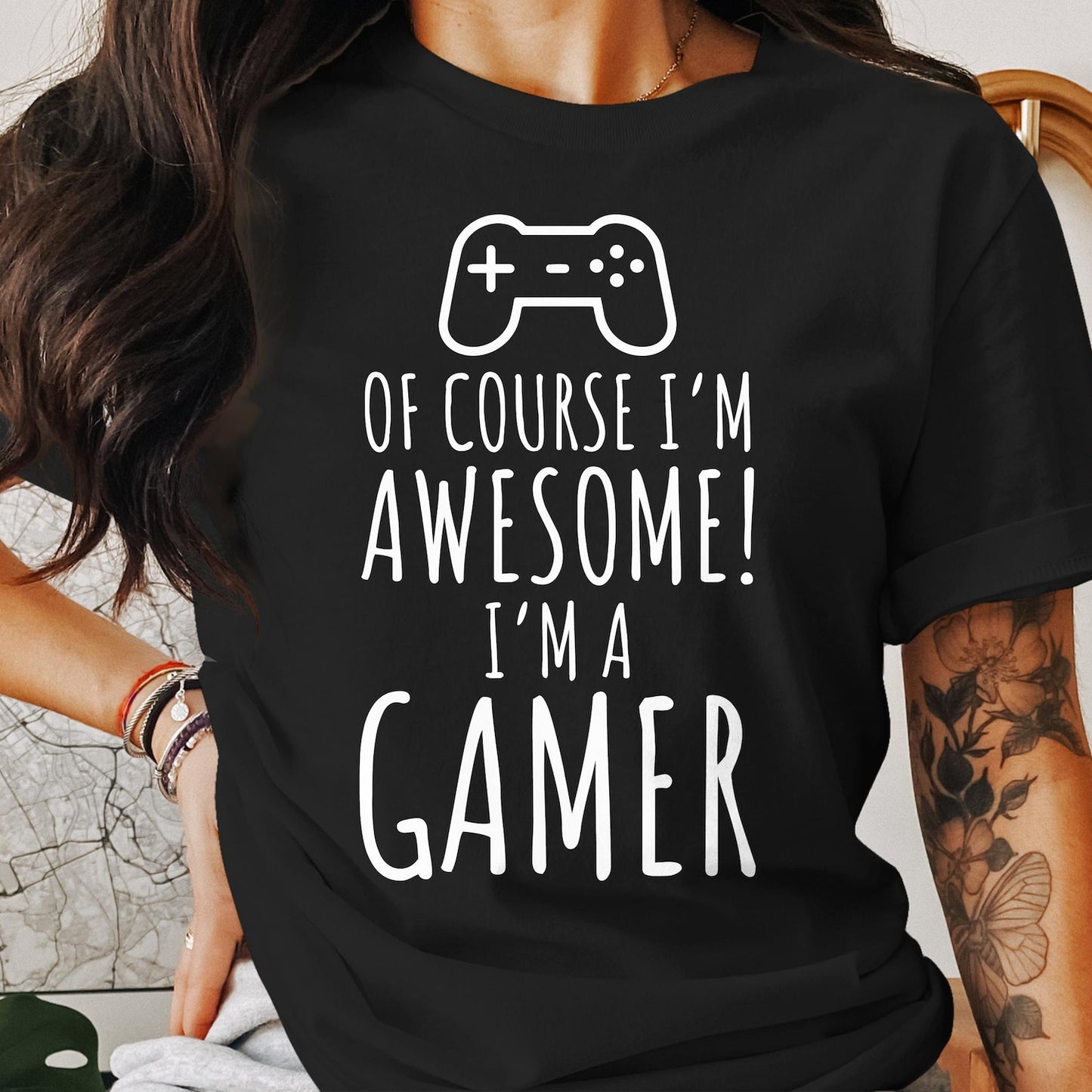 Awesome Gamer T-Shirt - Funny Graphic Tee for Video Game Enthusiasts