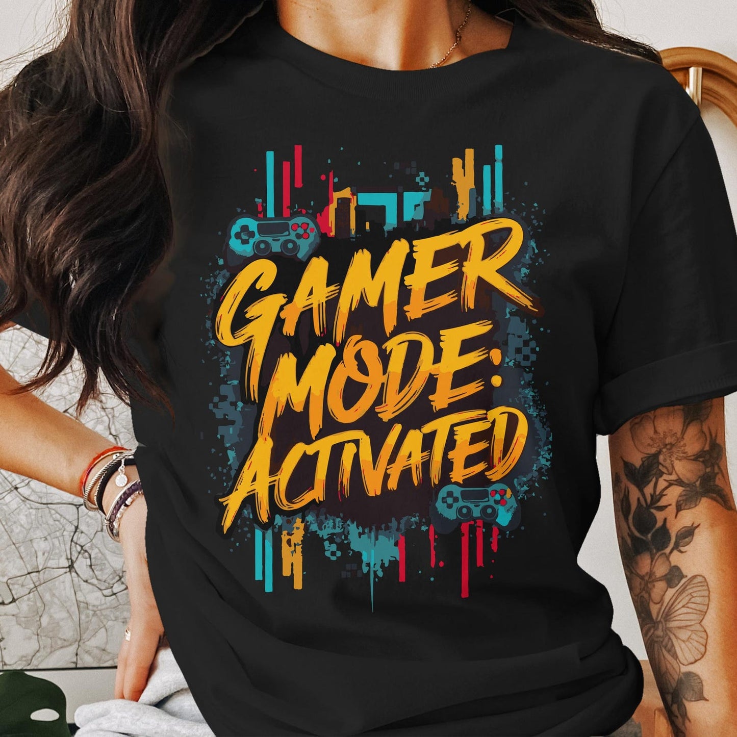 Gamer Mode Activated T-Shirt | Funny Gaming Tee | Geeky Game Lover Shirt | Console Player Gift | Video Game Apparel