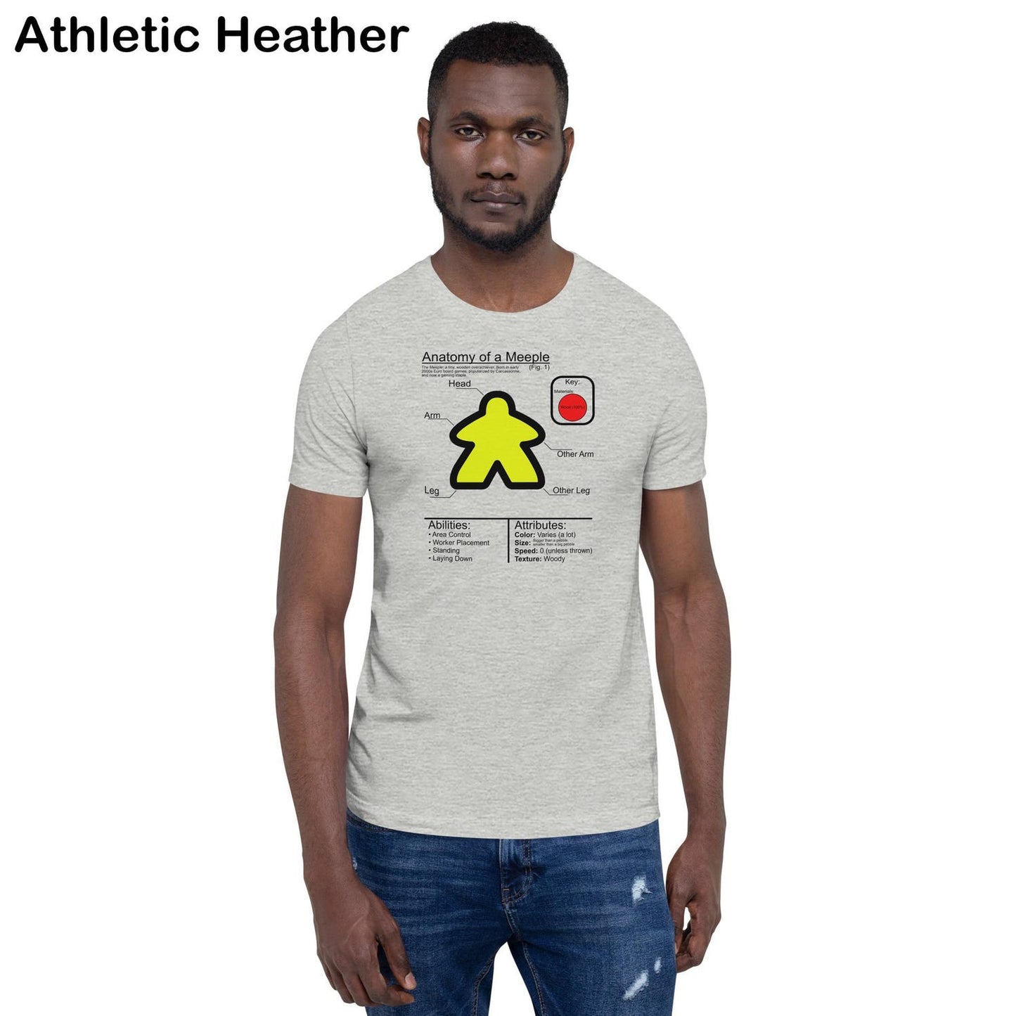 Anatomy of a Meeple - funny T-Shirt for board game fans